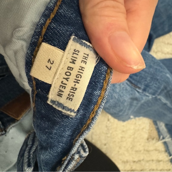 Madewell | Women’s Straight Leg Blue Distressed Jeans - Picture 7 of 9